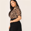 Choker Neck Leopard Print Top