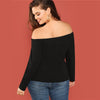 Off Shoulder Long Sleeve Button Top