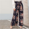 Paperbag Waist Floral Print Wide Leg Pants