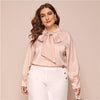 Bishop Sleeve Bow Tie Top - Pink