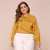 Bishop Sleeve Bow Tie Top - Yellow / Mustard 