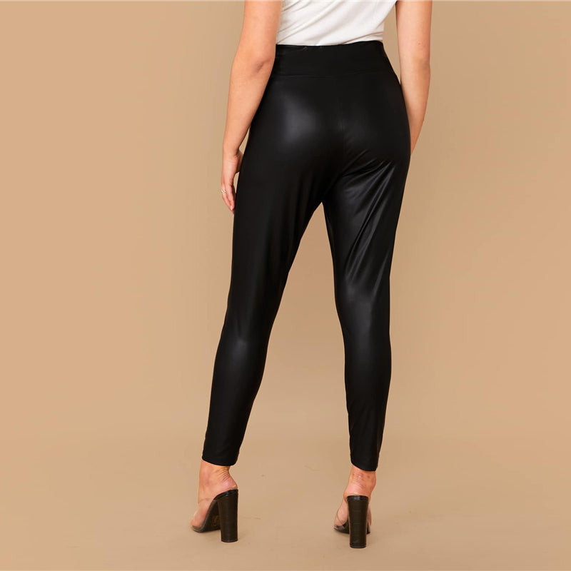 Elastic Waist Cropped Leggings