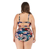 Backless High Waist Printed Swimwear