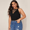 Criss-Cross Front Halter Top