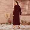 Burgundy Lantern Sleeve Maxi Dress