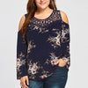 Cold Shoulder Floral Print Top