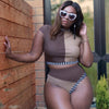 Plus Size High Neck Bathing Suit