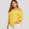 Off-Shoulder Three Quarter Sleeve Blouse